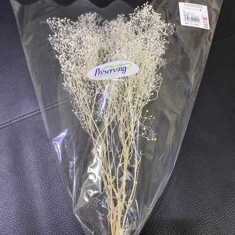h339 かすみ草　ホワイト　白　髪飾り　ハーバリウム　花材　プリザーブドフラワー