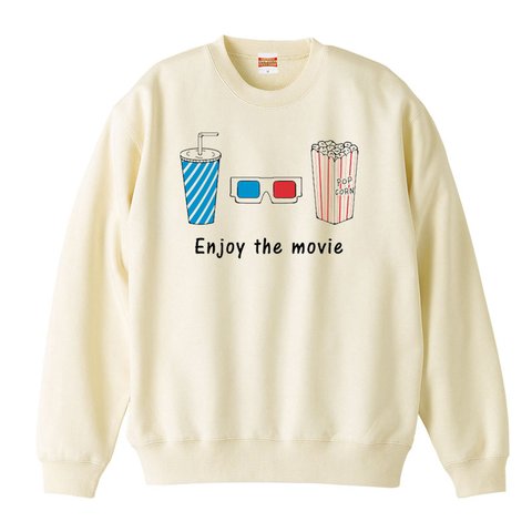 [カジュアルスウェット] enjoy the movie / Natural