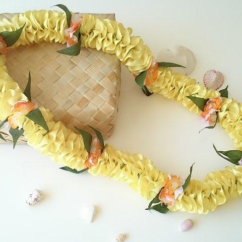 Hawaiian Ribbonlei イエロー プルメリア アロハ