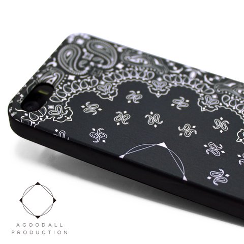 iphone5/5s/SEケース 軽量レザーケースiphone5カバー（ペイズリー×ブラック）paisley　ペーズリー　アイフォンケース iphoneケース　耐衝撃