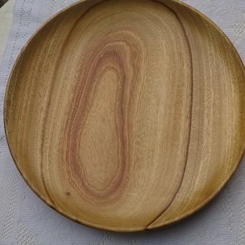 木製平皿〔クス材〕30.5cm 木皿 木の器  木製食器   大皿 和食器No.26