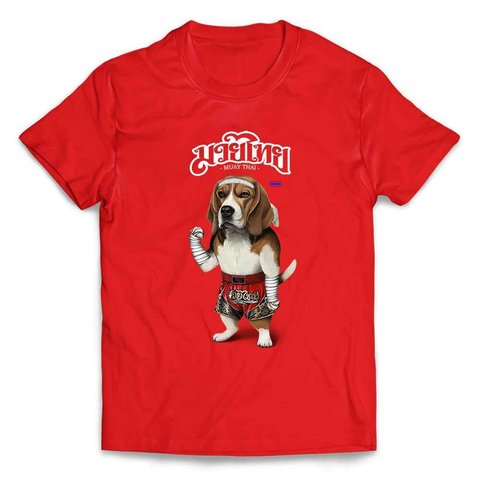 半袖Tシャツ ビーグル 犬 ムエタイ キックボクシング スポーツ by FOX REPUBLIC