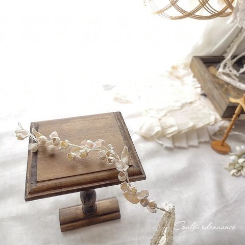 ~petit garland ✱布花✱～flower decoration petit～ *すずらん×ecru*