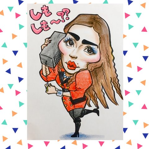    芸能人サンプル ♡平野ノラさん♡面白かわいい似顔絵