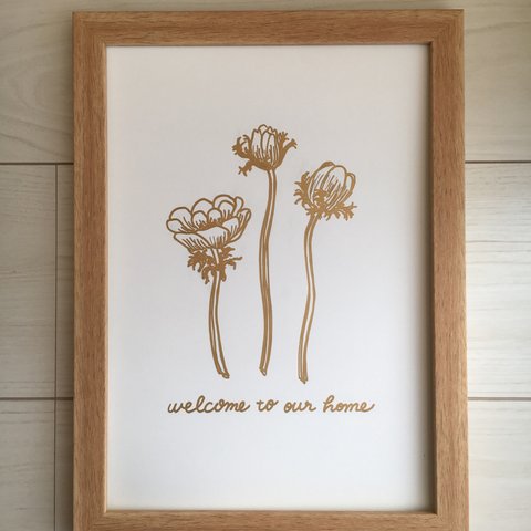 soldout ポスター原画 アネモネ welcome to our home