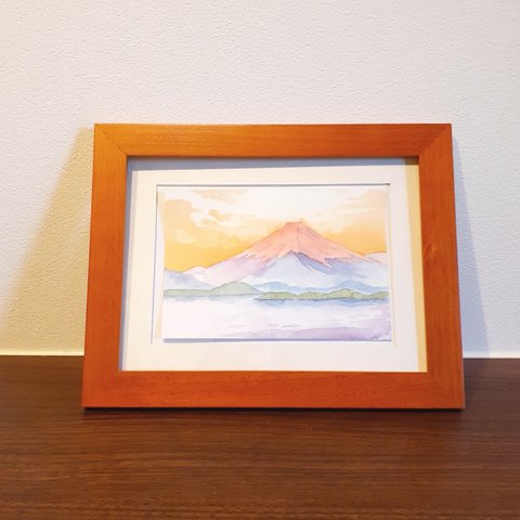 透明水彩🗻赤富士の原画