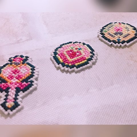 ピクセル 変身アイテム 刺繍ステッカー  