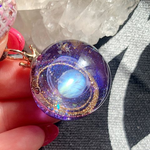 受注生産品　宇宙玉レジン　秘密の転移装置　安らぎの星