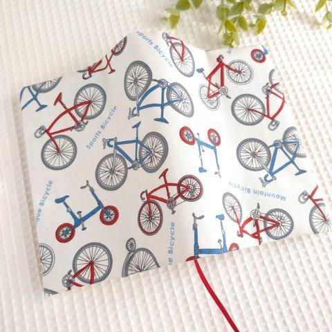 【文庫本size】自転車📖布のブックカバー