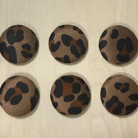 ●26㎜● LEOPARD DESIGN ROUND CABOCHONS