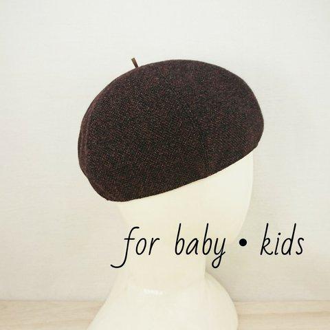 ＊baby・kids＊Tweed beret    bordeaux