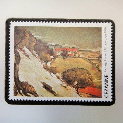フランス　美術切手ブローチ3359