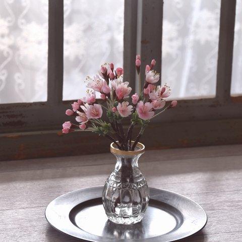 ◆粘土のお花◆　桜　オルリム・シングルベース　S932