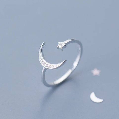 Moon & Star CZ Diamond SV925