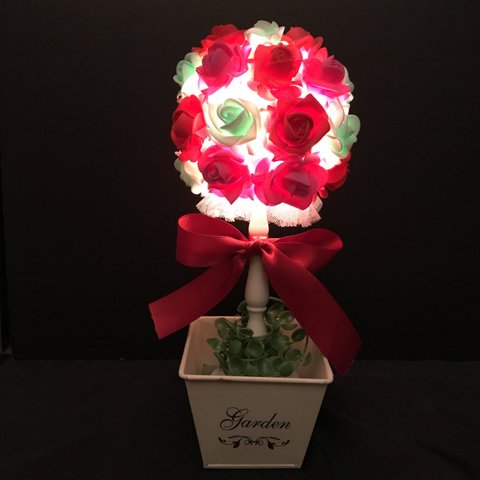 トピアリー  薔薇 バラ 間接照明 テーブルランプ スタンドライト アンティーク調ライト