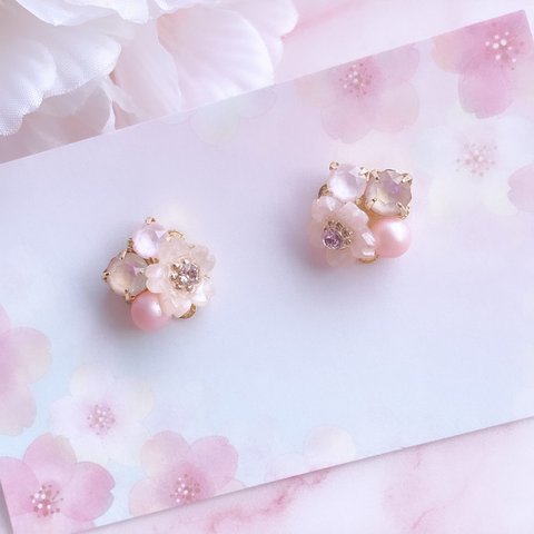 〜2way🌸初桜🌸〜ピアス／イヤリング