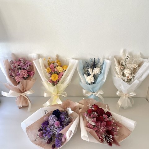 【Dry Flower Bouquet】選べるカラー！　韓国ブーケ　ミニブーケ　カラフルブーケ　卒業　入学　センイル　ドライフラワーブーケ
