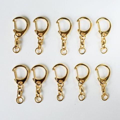 １０個で４８０円   アクセサリーパーツ　キーホルダー　フック金具