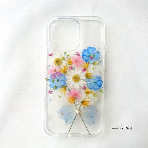 春の花束 iphoneケース/押し花ケース