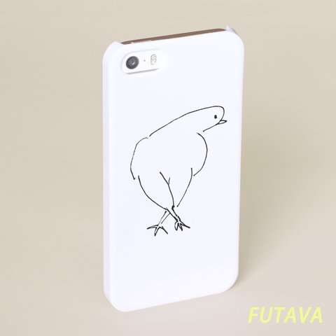 ＊足バッテンドリ＊スマホケース 白 機種選べます  トリ 鳥 ハト 鳩 インコ イラスト シンプル 可愛い iPhone Android