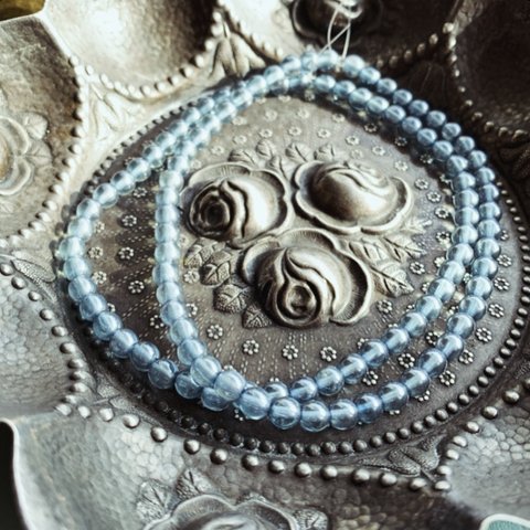 【1連50コセット】#czech beads#チェコビーズ　round5㍉ ultra light blue