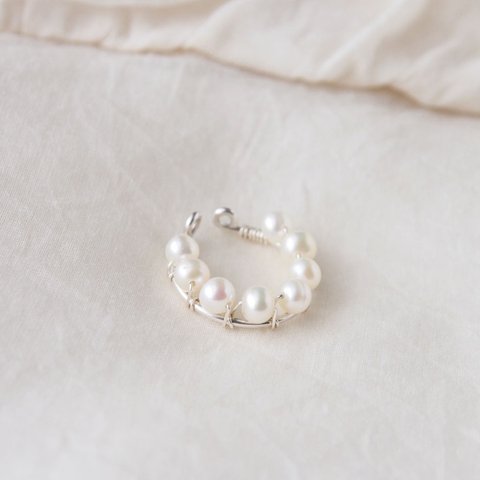 Circle Cuff（Pearl）-片耳-