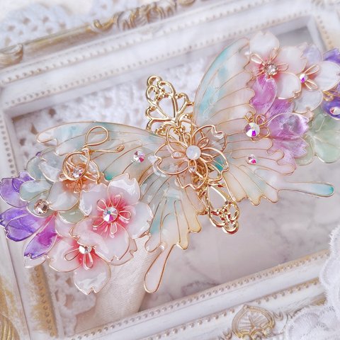 （C）約束の花束と蝶のバレッタ（hair ornaments of  butterfly〜Little promise〜）