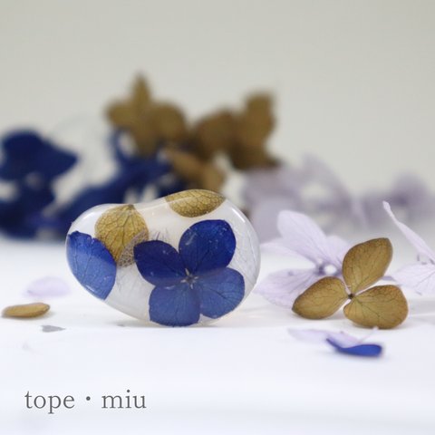 [ 帯留め × 紫陽花 ] no.02 blue
