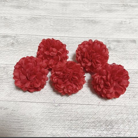 デイジーマム　マム　菊　赤　レッド　造花 アーティフィシャルフラワー　ハンドメイド 材料 素材　花材　パーツ　