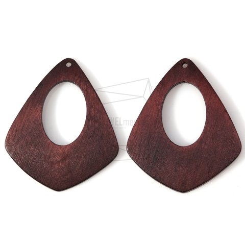 BSC-103-G【4個入り】ダイヤモンドウッドビーズ,rhombus Wooden Beads 