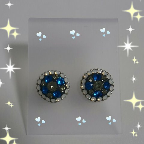 グルーデコ®swarovski ラウンドピアス