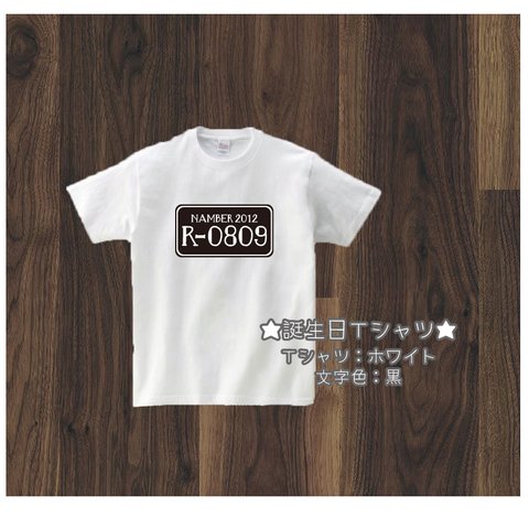 お名前Tシャツ ナンバープレート