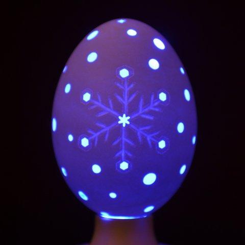【送料無料】エッグアート　ランプ　雪の結晶　アローカナ