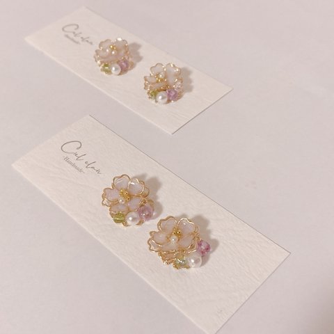 【桜　ピアス】 SAKURA　春の桜ピアス