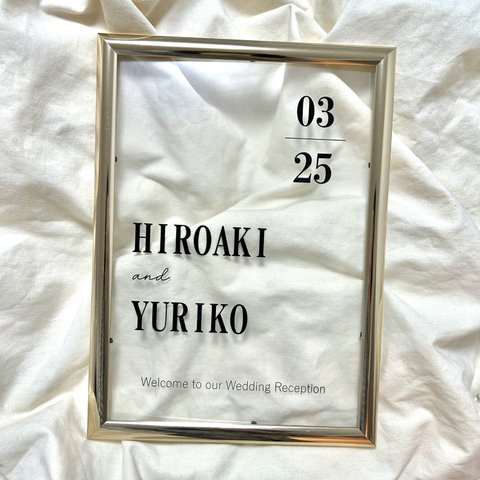  【ウェルカムボード】クリアウェルカムボード　ウェディング 結婚式 クリアポスター　おしゃれ