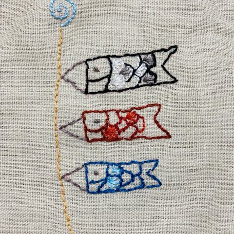 鯉のぼり☆手刺繍☆ハンドメイド☆お節句