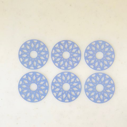 Lavender Blue Designed Circle Parts