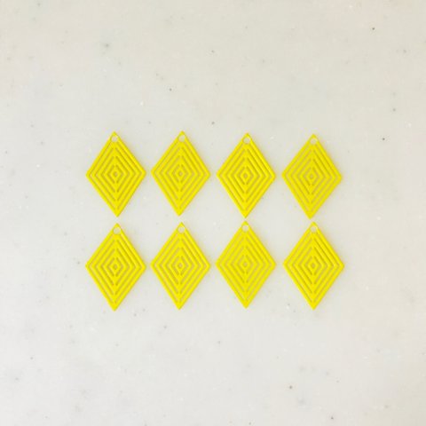 Yellow Designed Diamond Shaped Parts