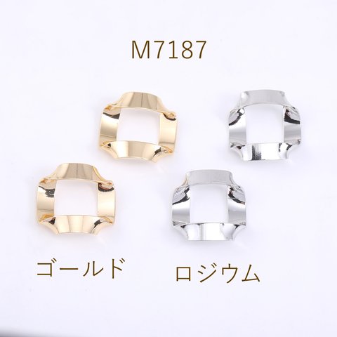 M7187-R  12個  フレームチャーム 不規則型 16-18mm   3×（4ヶ）