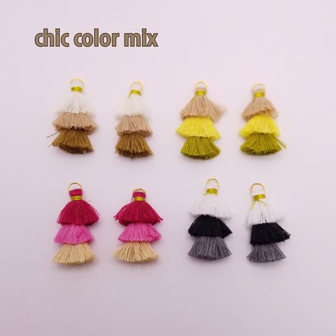 3段Tassel mixcolor 8piece【E-032】