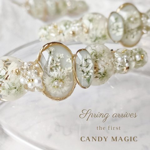 │Candy magic│バレッタ│春のおたより〝グリーン〟