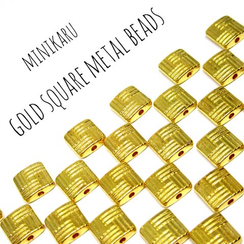  metal beads square 〜20pcs〜