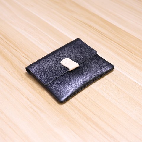 薄型もっちりミニ財布　ひらコインケース 手作り天然革小財布  小銭入れ