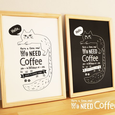 カフェポスター・Cat & Coffee