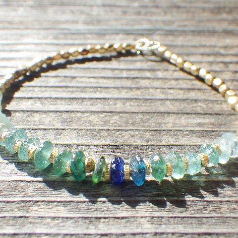 *14kgf*Sea Roman Glass Bracelet