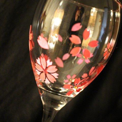 ワイングラス　桜