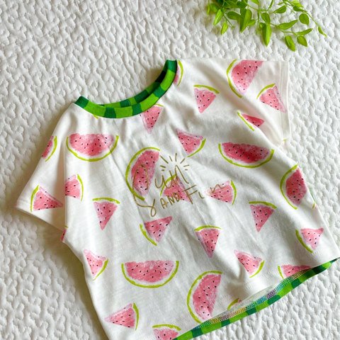 90cmスイカ切替えtシャツ🍉