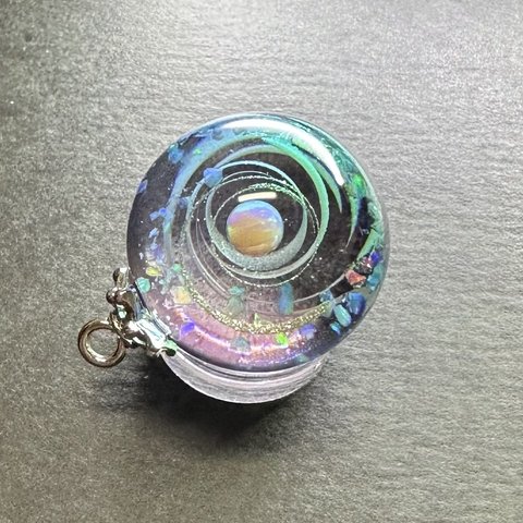 Multicolorの宇宙玉レジンネックレス    #283