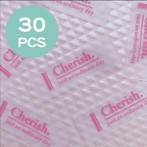  半透明タグ　【 Cherish ピンク 】30枚入り