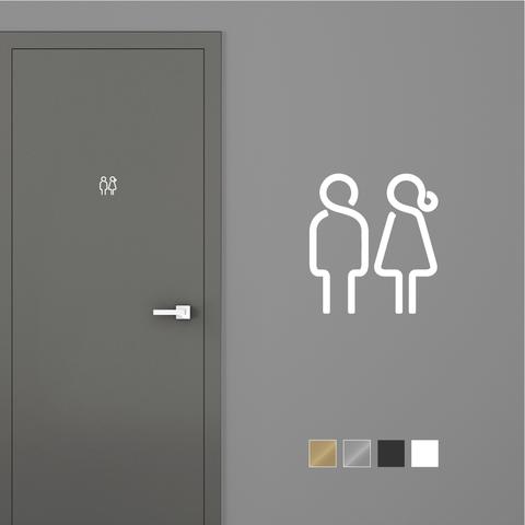 【賃貸OK】TOILET ドア アイコンステッカー │トイレ用 選べる4色展開